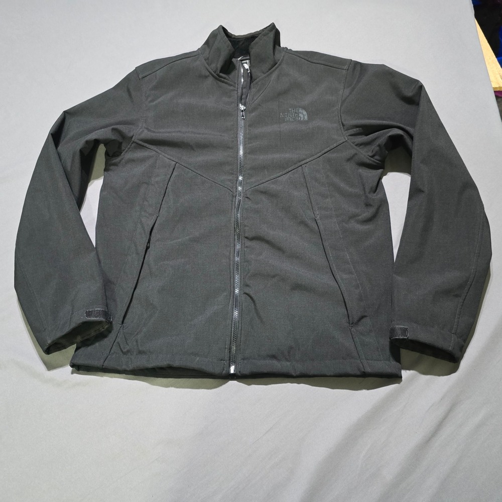 The North Face Softshell Jacket Mens Large Black Chromium Fleece Lined C848